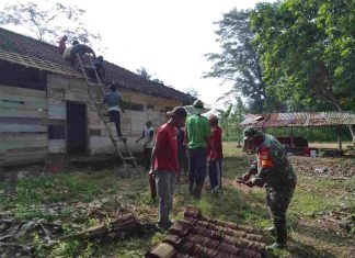 Peduli Kesulitan Warga, Koptu Purwoko Gotong Royong Bersama Warga