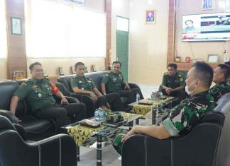 Kodim 0426 Tuba, Terima Kunjungan Kerja Tim Slog Kodam II/Swj