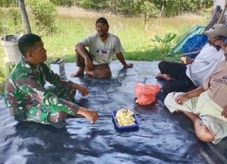 Babinsa Koramil 426-03/Rwj, Himbau Masyarakat Jaga Keamanan dan Kebersihan Kampung