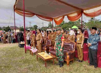 Babinsa Koramil 426 -02/Mgl, Serka Supriyono Dampingi Pelaksanaan Pasar Murah