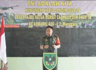 Kenali Anggota Lebih Dekat, Dandim 0426 Tuba Kunjungi Jajaran Koramil