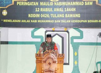 Memperibngati Maulid Nabi Muhammad SAW & Hari jadi ke-11 Kodim 0426 Tuba Gelar Doa Bersama