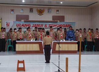 Dandim 0426 Tuba, Hadiri Upacara Renungan dan Ulang Janji Pramuka