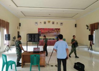 Jajaran Kodim 0426 Persiapkan Vicon Dengarkan Paparan Kampung Pancasila