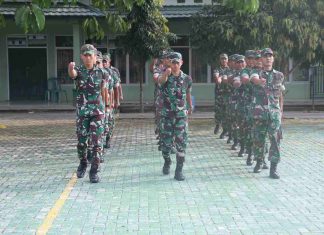 Kodim 0426/Tulang Bawang Melaksanakan Latihan (PBB)
