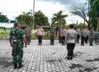 Wujudkan Kamtibmas, Koramil 02 Menggala dan Polsek Menggala Gelar Patroli Bersama