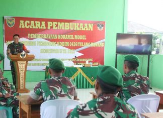 Dandim 0426 Tuba, Resmi Membuka Pelaksanaan Kegiatan Pemberdayaan Koramil Model