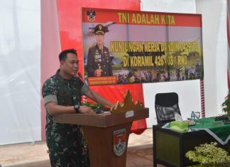 Mengenal Lebih Dekat, Dandim 0426 Tuba Kunjungi Koramil 426-03 Rawajitu