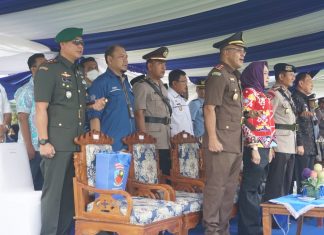 Dandim 0426 Tulang Bawang Menghadiri Acara Lepas Sambut Jabatan Danlanud Pangeran M. Bun Yamin
