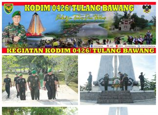 Peringati Hari Juang Kartika TNI AD Ke- 77 Kodim 0426 Tulang Bawang Melaksanakan Ziarah Rombongan