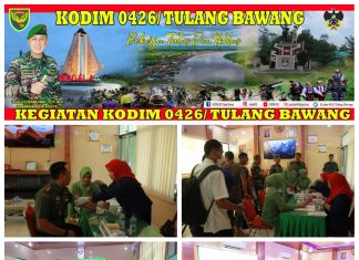 Kodim 0426 Tulang Bawang Gelar Donor Darah Jelang Peringatan Hari Juang Kartika