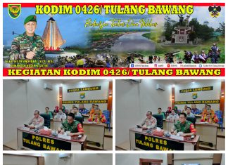 Dandim 0426 Tulang Bawang Menghadiri Vicon Di Polres Tulang Bawang Dalam Rangka Rapat Koordinasi Lintas Sektoral