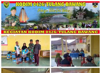 Sertu Budiman Melaksanakan Pendampingan Kegiatan Program Pembagian Bantuan Beras Ketahanan Pangan Kepada Masyarakat