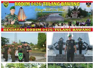 Kodim 0426 Tulang Bawang Melaksanakan Ziarah Dalam Rangka Memperingati Hari Jadi Kodam II Sriwijaya Ke 77