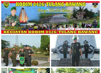 Kodim 0426 Tulang Bawang Melaksanakan Ziarah Dalam Rangka Memperingati Hari Jadi Kodam II Sriwijaya Ke 77