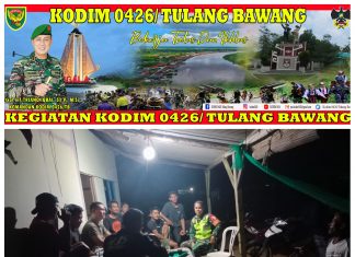 Serma Sukardi Melaksanakan Ronda Malam Bersama Aparatur Desa Dan Warga Binaannya