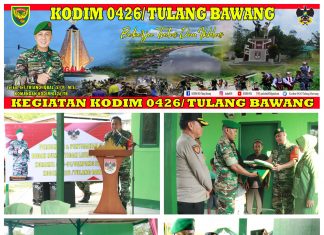 Komandan Kodim 0426 Tulang Bawang Menyerahkan Langsung Secara Simbolis Kunci Rumah Tidak Layak Huni (RTLH)