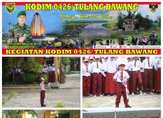 Ciptakan Kedisiplinan Sejak Dini Anggota Kodim 0426 Tulang Bawang Berikan Pembinaan Ke Siswa SD