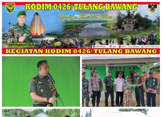 Komandan Kodim 0426 Tulang Bawang Meresmikan Program Bedah Rumah Tidak Layak Huni (RTLH) Di Kampung Gedung Harapan