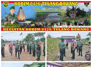 Komandan Kodim 0426 Tulang Bawang kunjungan Ke Koramil Jajaran Guna mengetahui Situasi Dan Kondisi Satuan Jajaran Maupun Anggota Dan Persitnya