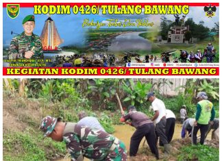 Pembersihan Aliran sungai Serda Puji Riyadi Bersama Masyarakat Dengan Tujuan Untuk Mewujudkan Hidup Sehat