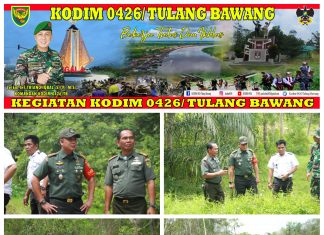 Komandan Kodim 0426 Tulang Bawang Meninjau Langsung Lokasi Karya Bakti TNI AD Tahun 2023