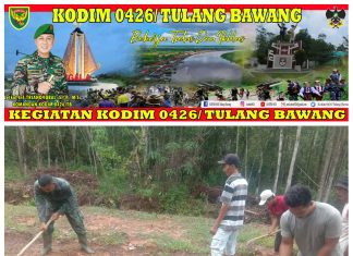 Serka Hartoyo Membantu Warga Binaannya Memperbaiki Jalan Yang Rusak Di Desa Suka Agung