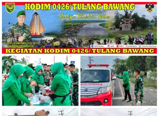 Komandan Kodim 0426 Tulang Bawang Membagikan Takjil Gratis Kepada Pengguna Jalan Raya