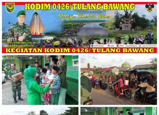 Berkah Ramadhan, Aksi Peduli Antar Sesama Di Bulan Suci Ramadhan, Komandan Kodim 0426 Tulang Bawang Bagikan Takjil Hingga Ke Yayasan Yatim Piatu Nadwal Abul Yatana