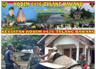 Babinsa Koramil 426-01 Simpang Pematang Melaksanakan Gotong Royong Pengecoran Jalan