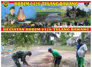 Babinsa Koramil 426-01 Ajak Warga Gotong Royong Bersihkan Jalan Desa Rejo Binangun