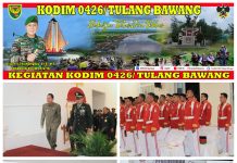 Komandan Kodim 0426 Tulang Bawang Hadiri Pengukuhan Paskibraka Kabupaten Tulang Bawang