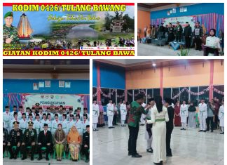Komandan Kodim 0426 Tulang Bawang, Hadiri Pengukuhan Paskibraka Kabupaten Mesuji