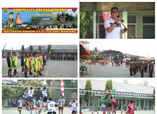 Komandan Kodim 0426/TB secara resmi membuka turnamen Bola Voli Dandim Cup