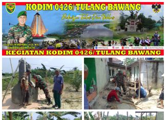 Babinsa koramil 426-01/Simpang Pematang bergotong royong bersama warga untuk pembuatan sumur bor