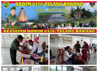 Lawan stunting Babinsa Koramil 426-01/SP, Kodim 0426 Tulang Bawang mendampingi Kegiatan Posyandu.