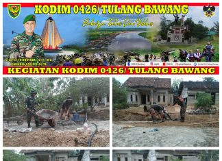 Babinsa Koramil 426-01 Simpang Pematang Mengantisipasi Penghujan Datang Terjadi Banjir, Bersama Masyarakat Pembuatan Talud