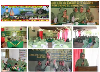 Ketua Persit Cabang XLIX Kodim 0426/TB Beserta Rombongan Kunjungan Kerja Di Koramil 426-04 Banjar Agung