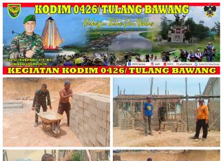 Babinsa Koramil 426-05 Penawar Aji Gotong Royong Bersama Warga Bangun Tempat Pendidikan Al Qur’an