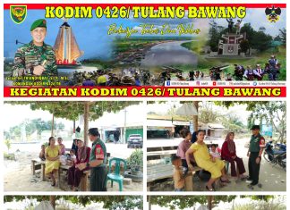 Sambil Komsos, Babinsa 426-04 Banjar Agung Ajak Warga Jaga Kebersihan Lingkungan