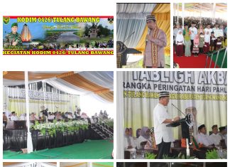 Dandim 0426 Tulang Bawang Di Wakili Pasi Pers Menghadiri Tabigh Akbar Dalam Rangka Peringatan Hari Pahlawan TA. 2023