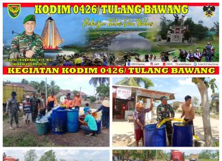 Babinsa Koramil 426-03 Rawajitu Dampingi Penyaluran Bantuan Air Bersih Untuk Warga