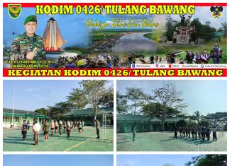 Personil Kodim 0426 Tulang Bawang Tingkatkan Stamina Dan Jaga Kebugaran Jasmani, Laksanakan Lari Pagi.