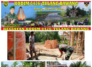 Bangun Keakraban, Babinsa Koramil 426-05 Penawar Aji, Bersama Bantu Pembuatan Pondasi Rumah Milik Warga Binaan
