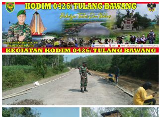 Babinsa Koramil 426-01 Simpang Pematang Monitoring Perbaikan Jalan