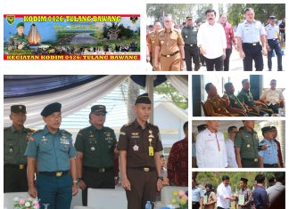 Komandan Kodim 0426 Tulang Bawang Hadiri Kegiatan Penyerahan Sertifikat Tanah Oleh Mentri ATR/BPN
