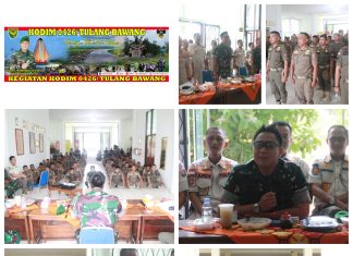 Komandan Kodim 0426 Tuba Mengisi Jam Komandan Di Pol PP Mengisi Materi Wasbang