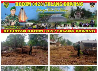 Babinsa koramil 426-04 Banjar Agung Melaksanakan Kegiatan Pengawasan Pembukaan Jalan