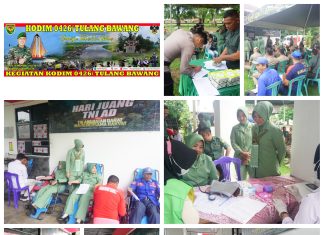 Peringati Hari Juang TNI AD Ke-78, Kodim 0426 Tulang Bawang Gelar Donor Darah