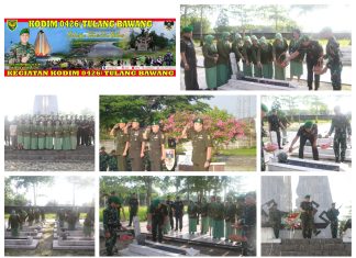 Kodim 0426 Tulang Bawang Melaksanakan Ziarah Rombongan Peringati Hari Juang Kartika TNI-AD Ke-78